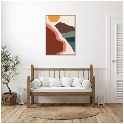 Move Mountains Abstract Framed Canvas Wall Art