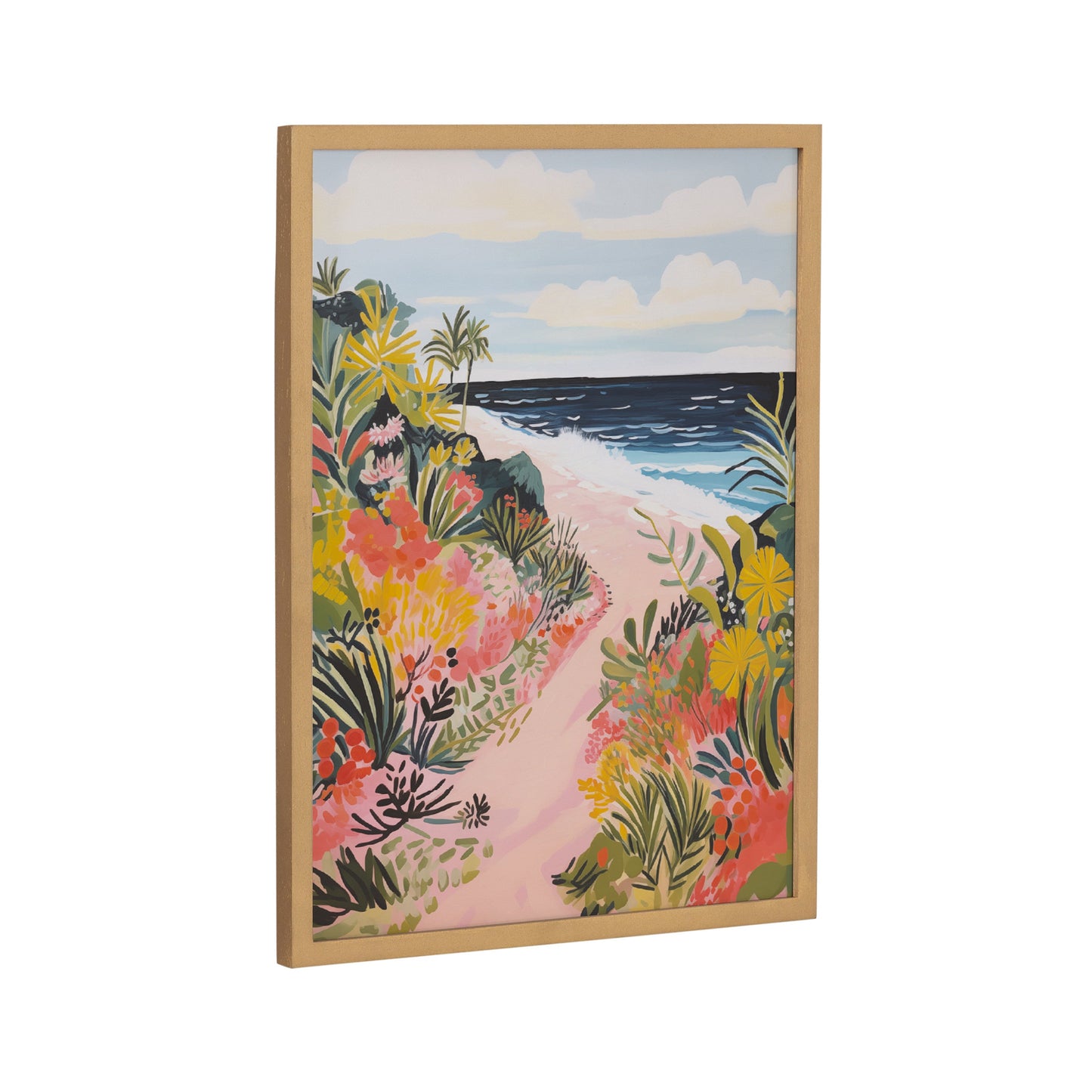 Tropical Ocean Path Coastal Framed Wall Art
