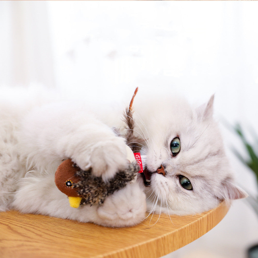 Flappy Feather Friend - The Ultimate Cat Entertainment Bird Toy