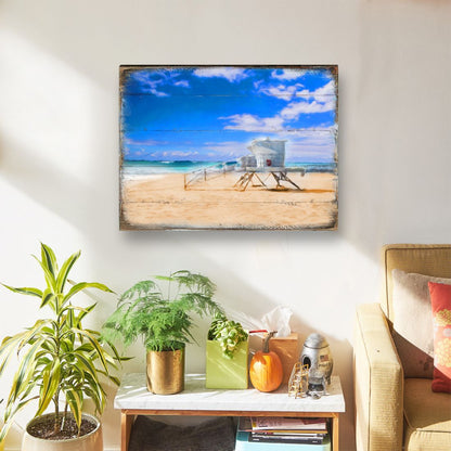 Beach Lifeguard Tower Wood Wall Art - Coastal Decor