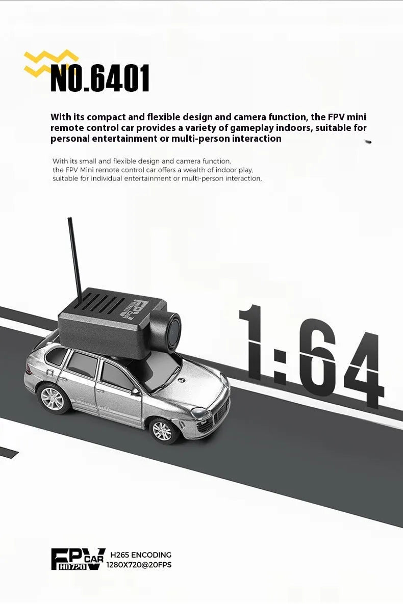 Mini FPV RC Car With WiFi Camera - 1:64 Scale