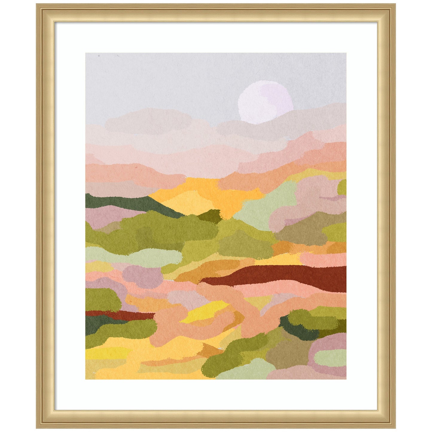 Tranquil Countryside Landscape Framed Wall Art