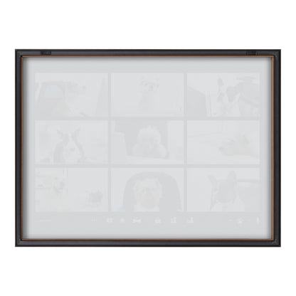 Video Chat Dogs Framed Glass Wall Art