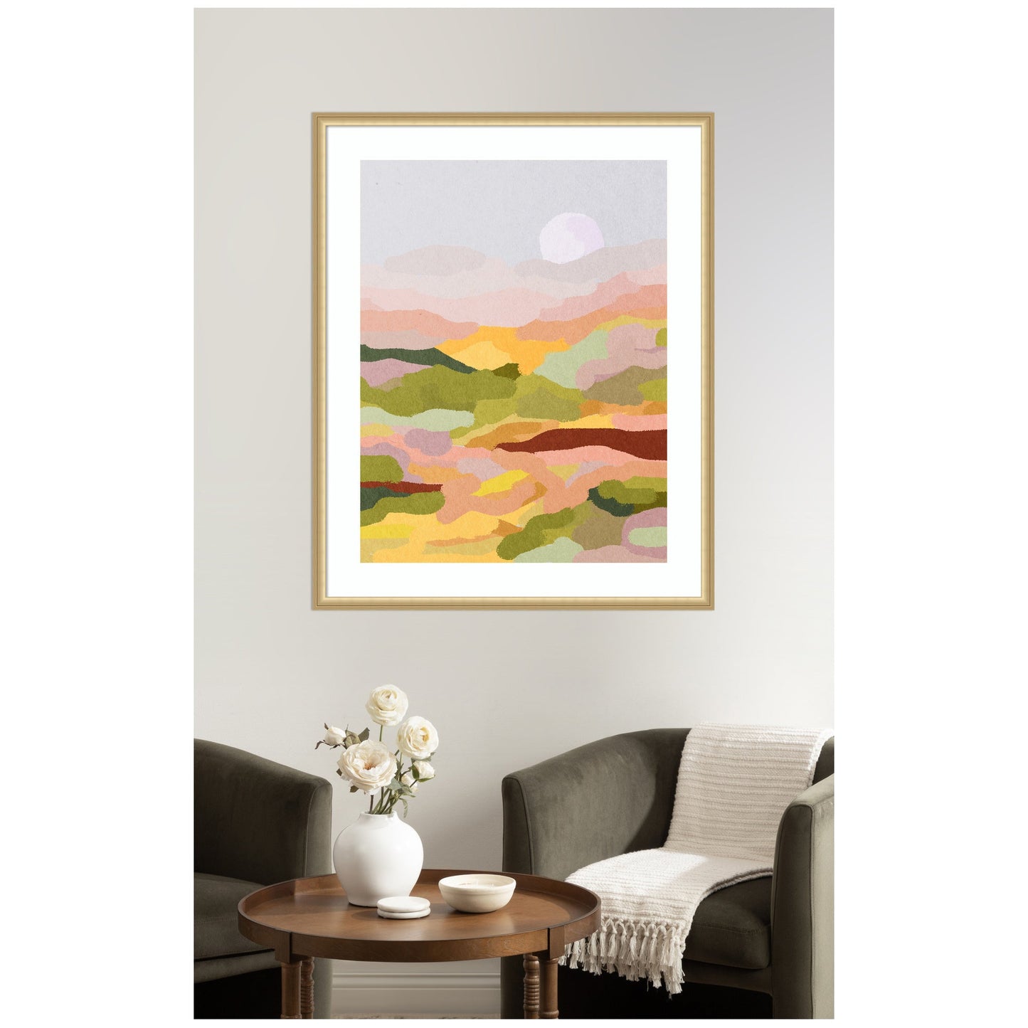 Tranquil Countryside Landscape Framed Wall Art