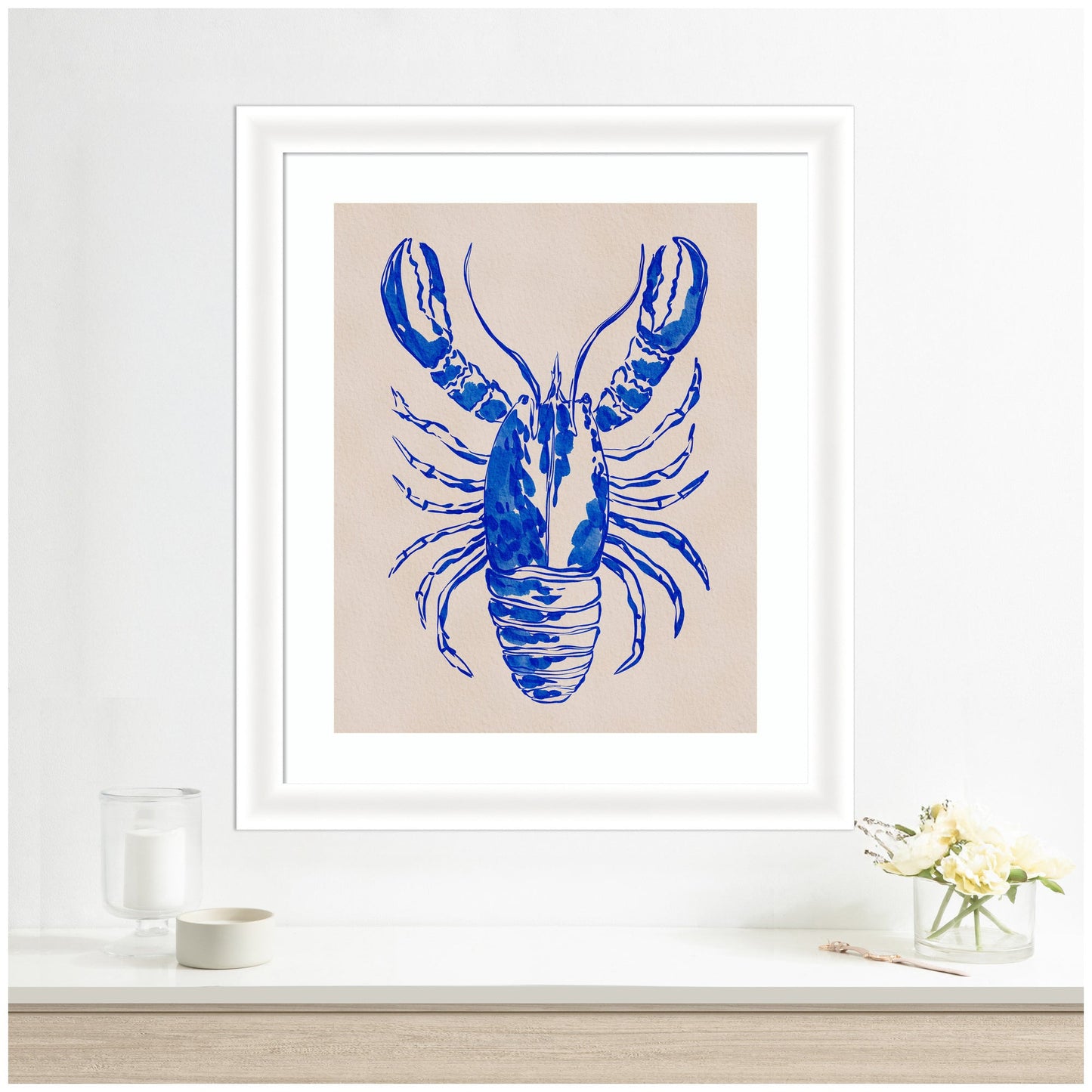 Framed Art Lobster by Nikita Jariwala