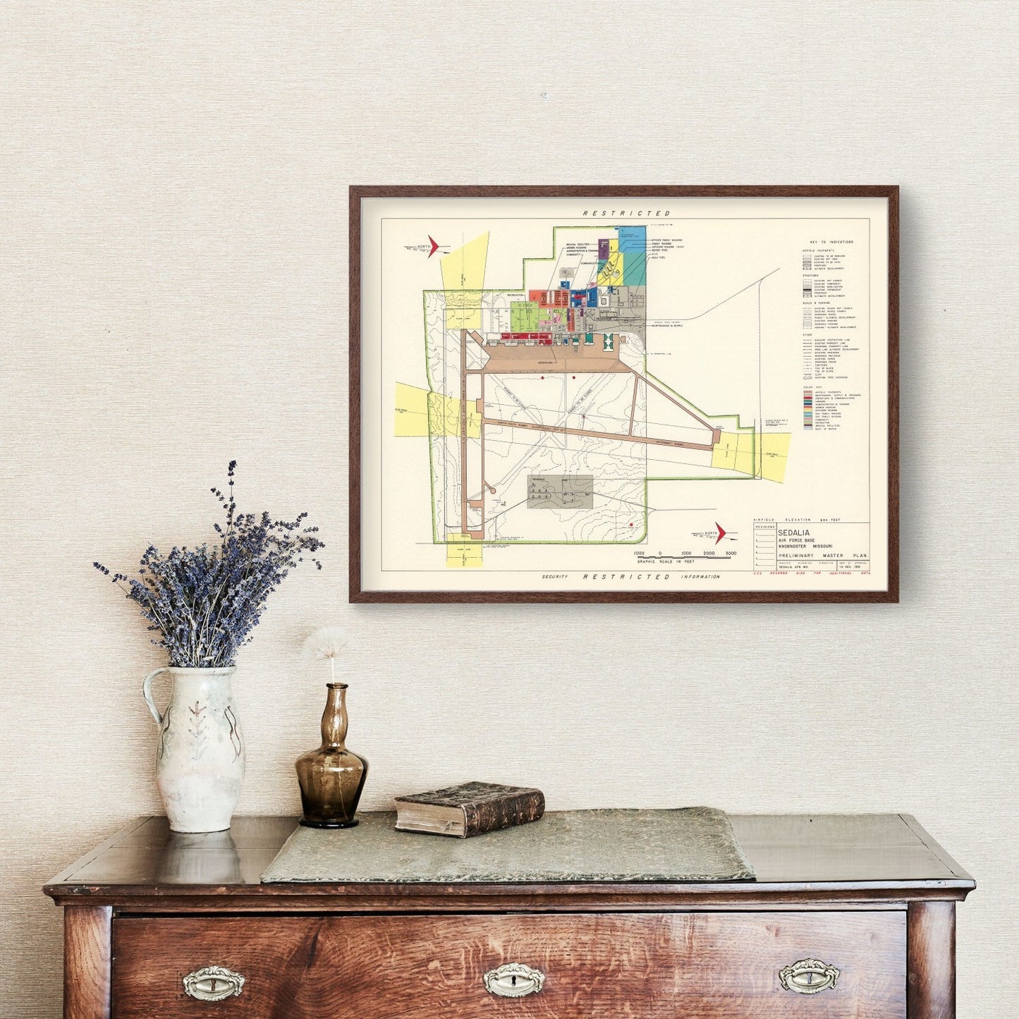 Vintage Map of Knob Noster, Missouri, 1951 II