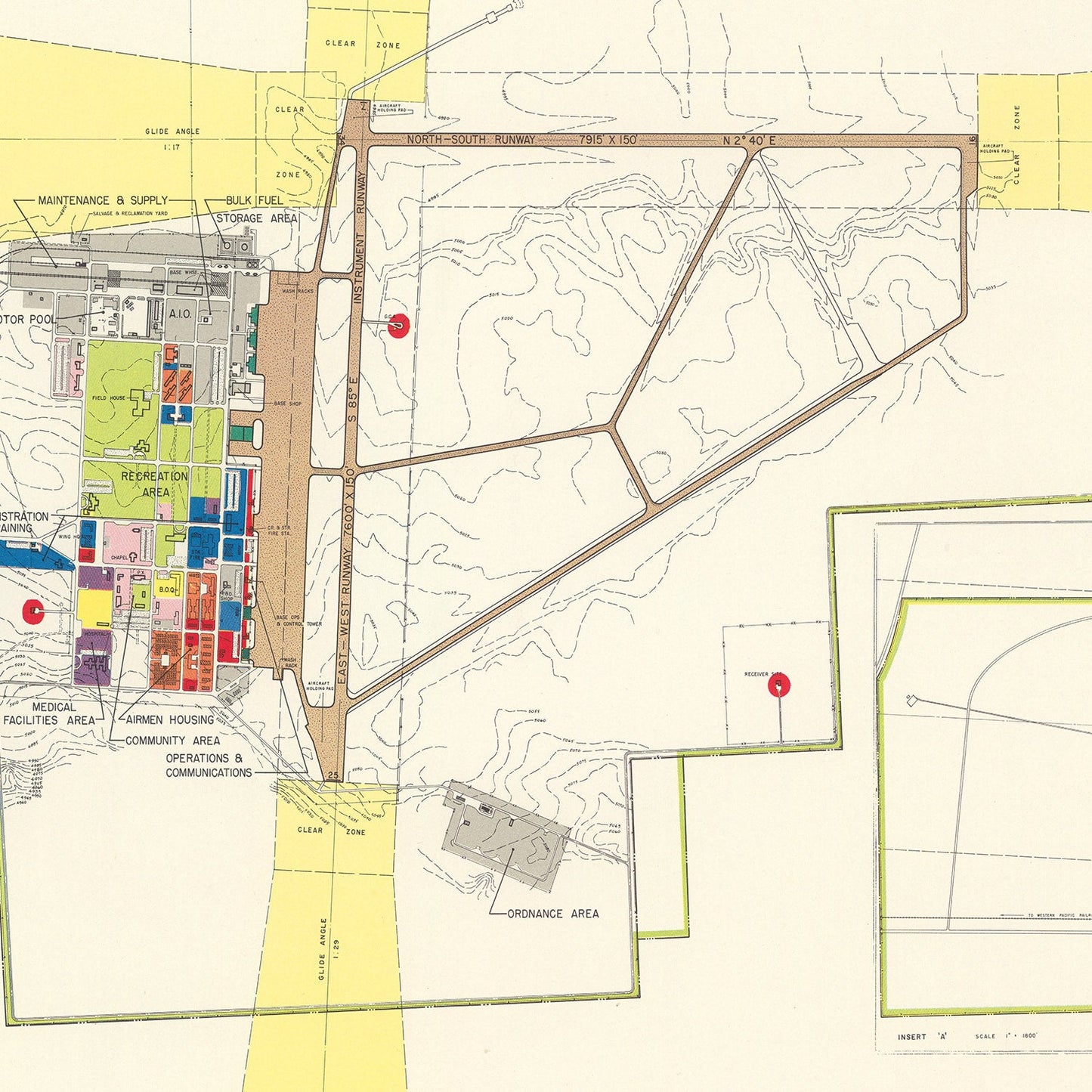 Vintage Map of Reno, Nevada, 1952