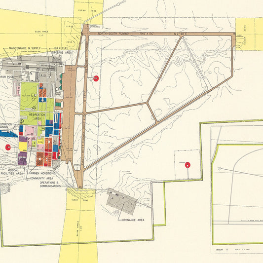 Vintage Map of Reno, Nevada, 1952