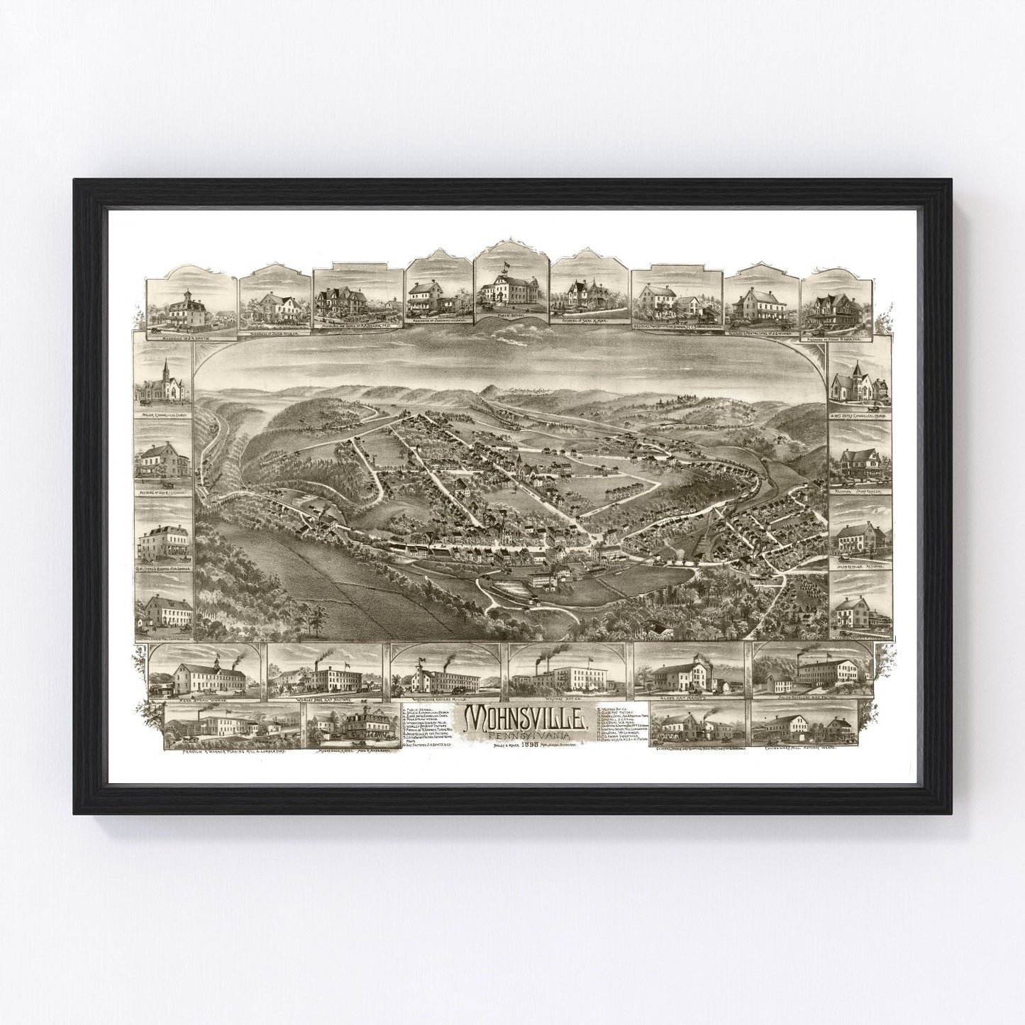 vintage map of Mohrsville, Berks County, Pennsylvania, 1898