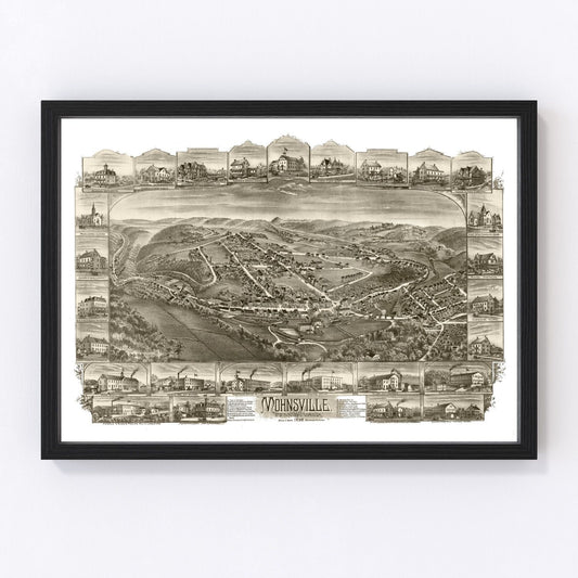 vintage map of Mohrsville, Berks County, Pennsylvania, 1898