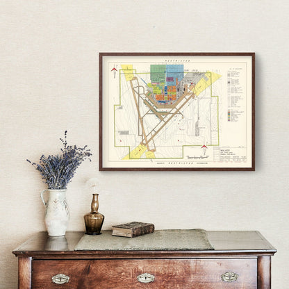 Vintage Map of Walker Air Force Base, New Mexico, 1951