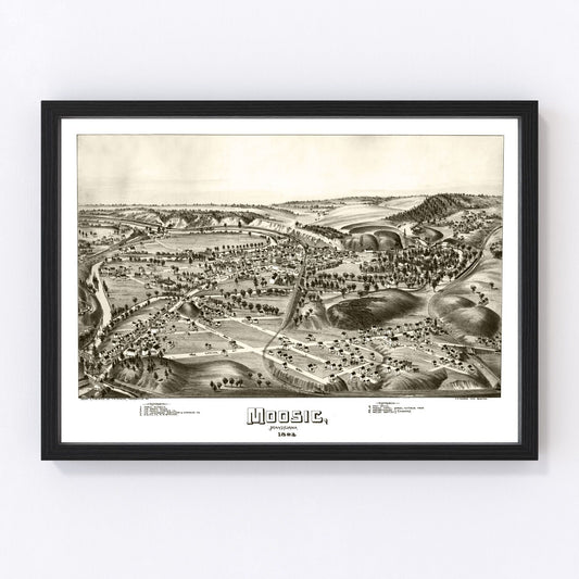 Vintage map of Moosic, Lackawanna County, Pennsylvania, 1892