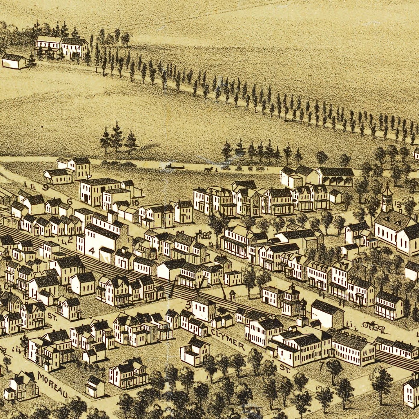 Vintage Map of Morrisville, Pennsylvania, 1893