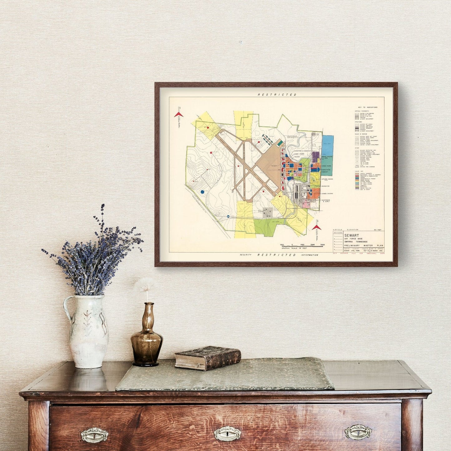 Vintage Map of Smyrna, Tennessee, 1952 II