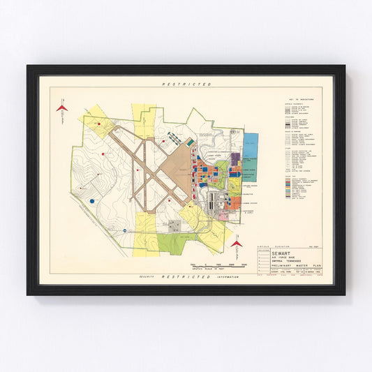 Vintage map of Smyrna, Tennessee, 1952