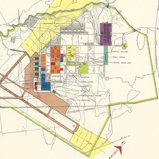 Vintage Map of Goldsboro, North Carolina, 1953 II