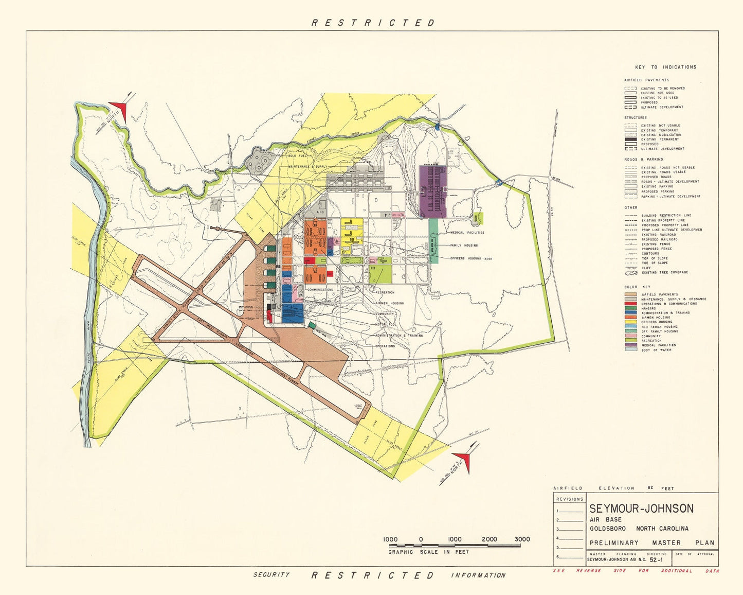 Vintage Map of Goldsboro, North Carolina, 1953 II