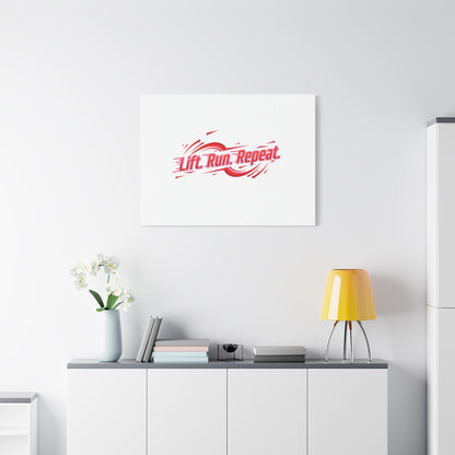 Lift Run Repeat Gym Motivation Canvas Wall Art