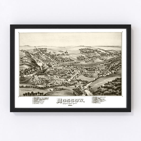Vintage map of Moscow, Lackawanna County, Pennsylvania, 1891