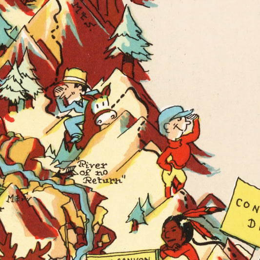 Vintage Map of Idaho, 1935