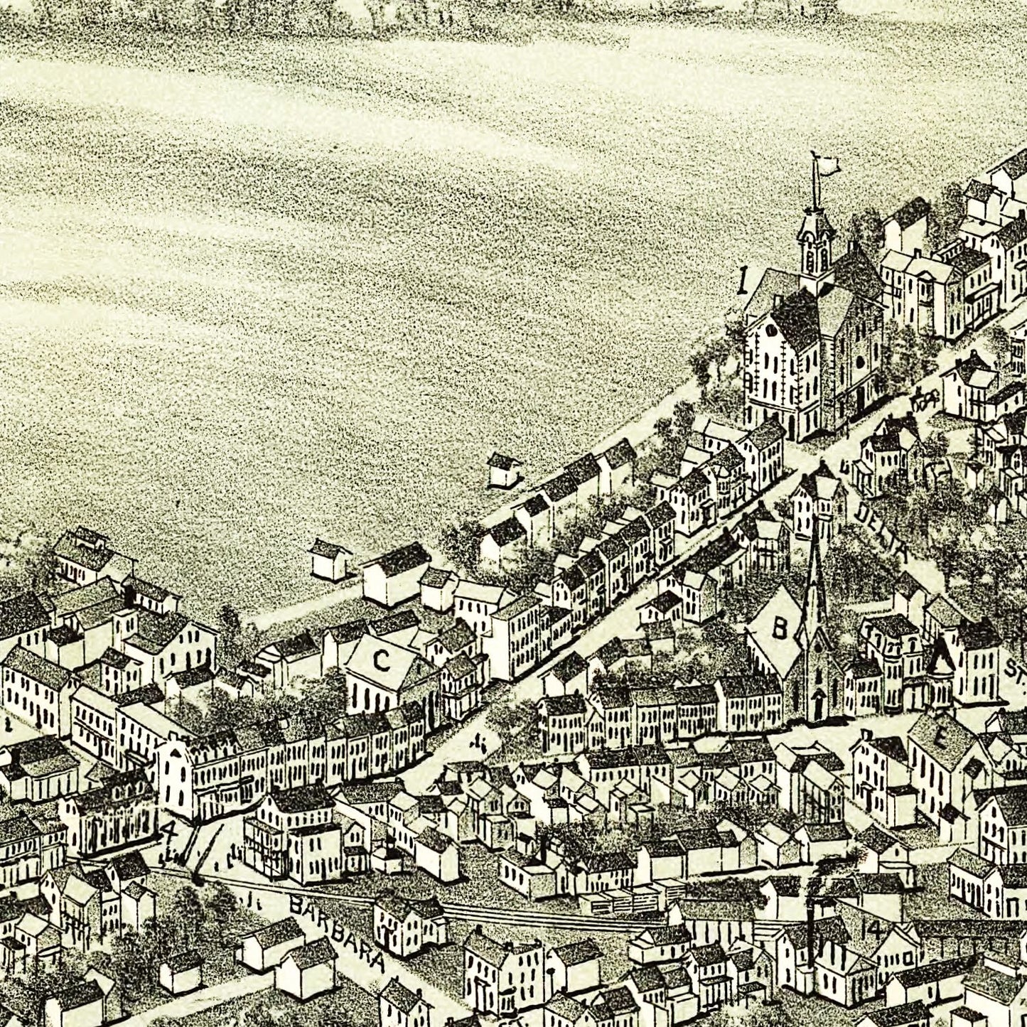 Vintage Map of Mount Joy, Pennsylvania, 1894
