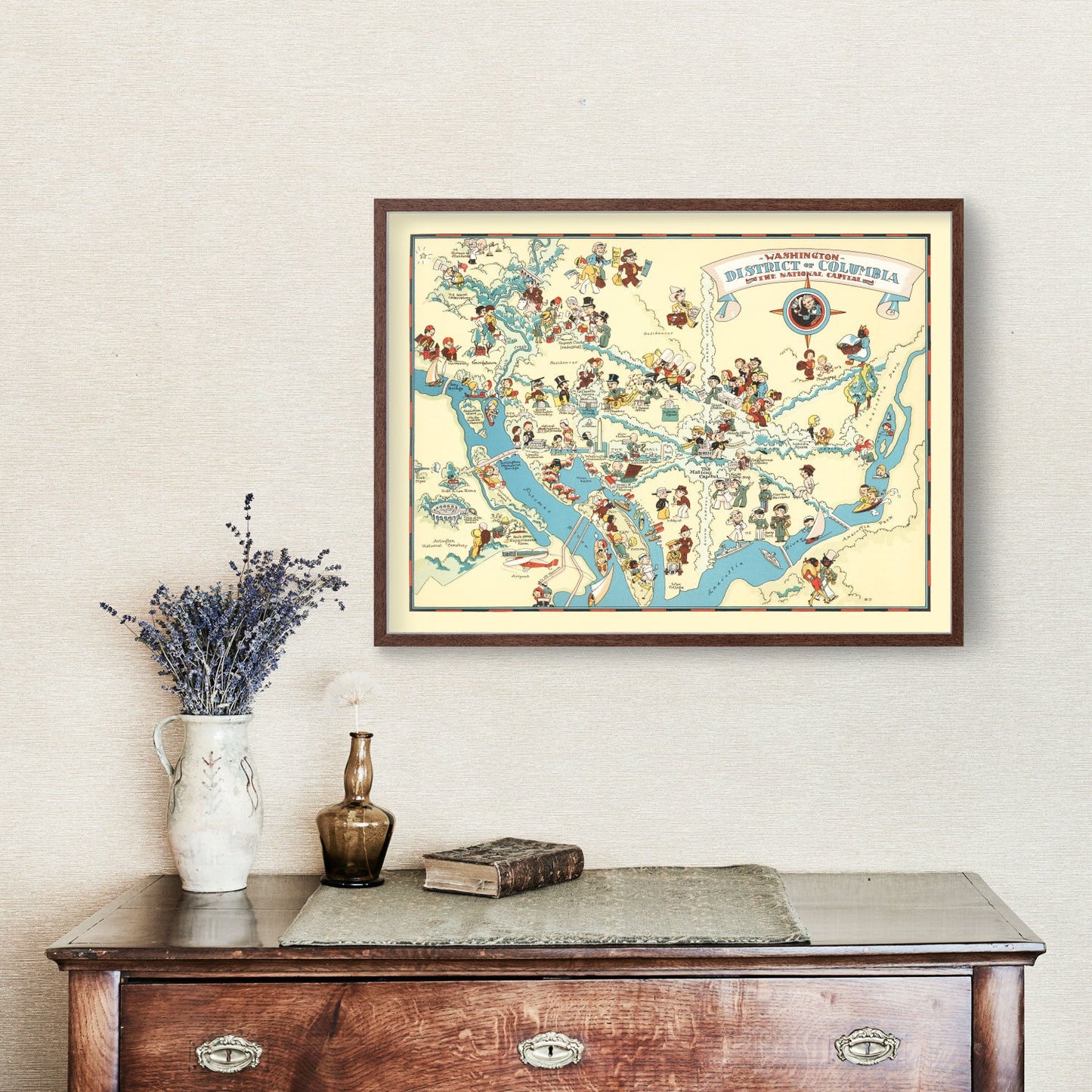 Vintage Map of Washington, DC 1935
