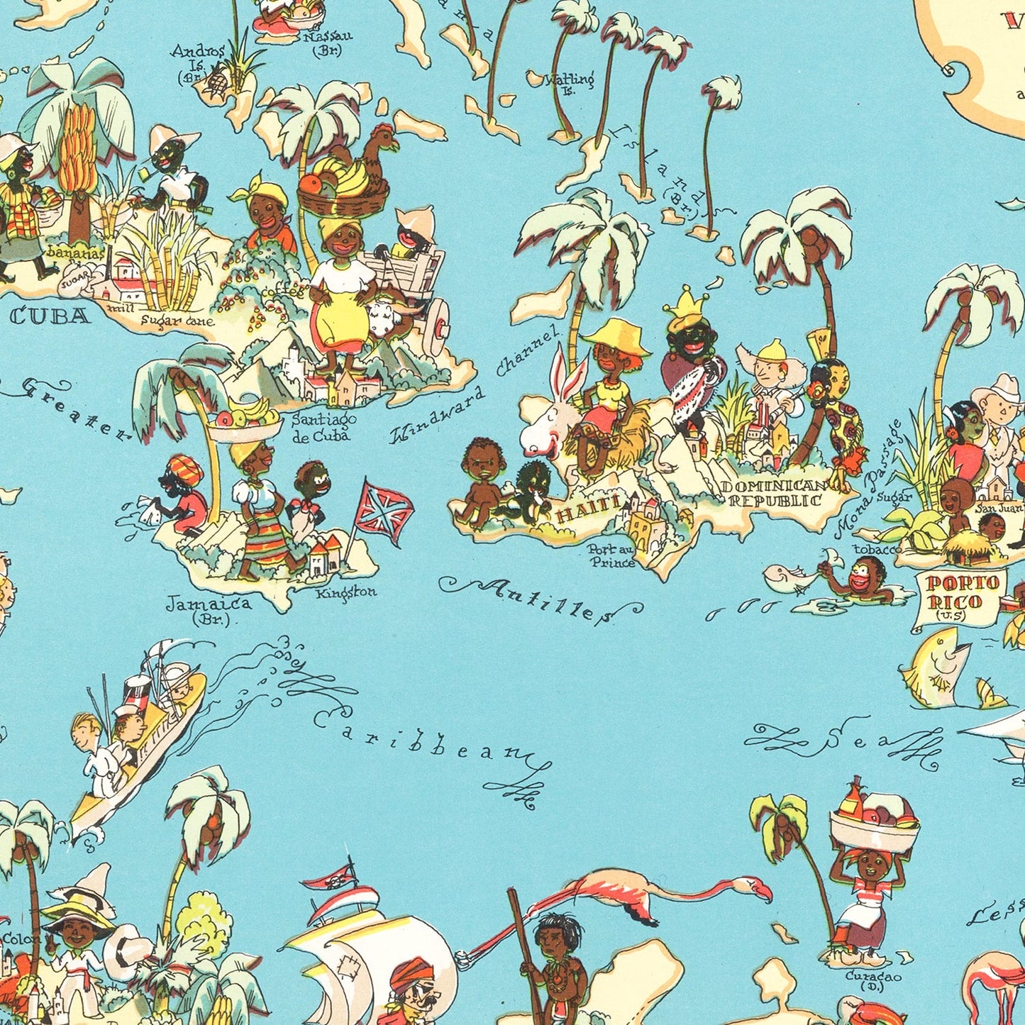 Vintage Map of the Panama Canal Region, 1935
