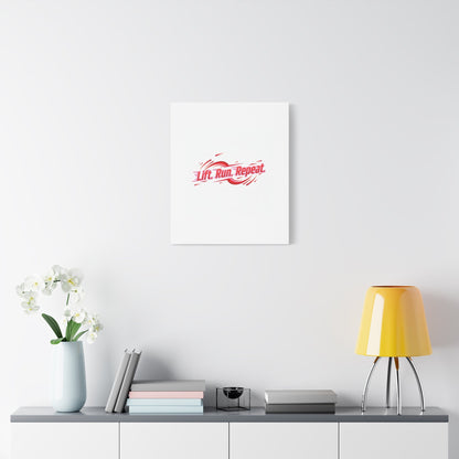 Lift Run Repeat Gym Motivation Canvas Wall Art