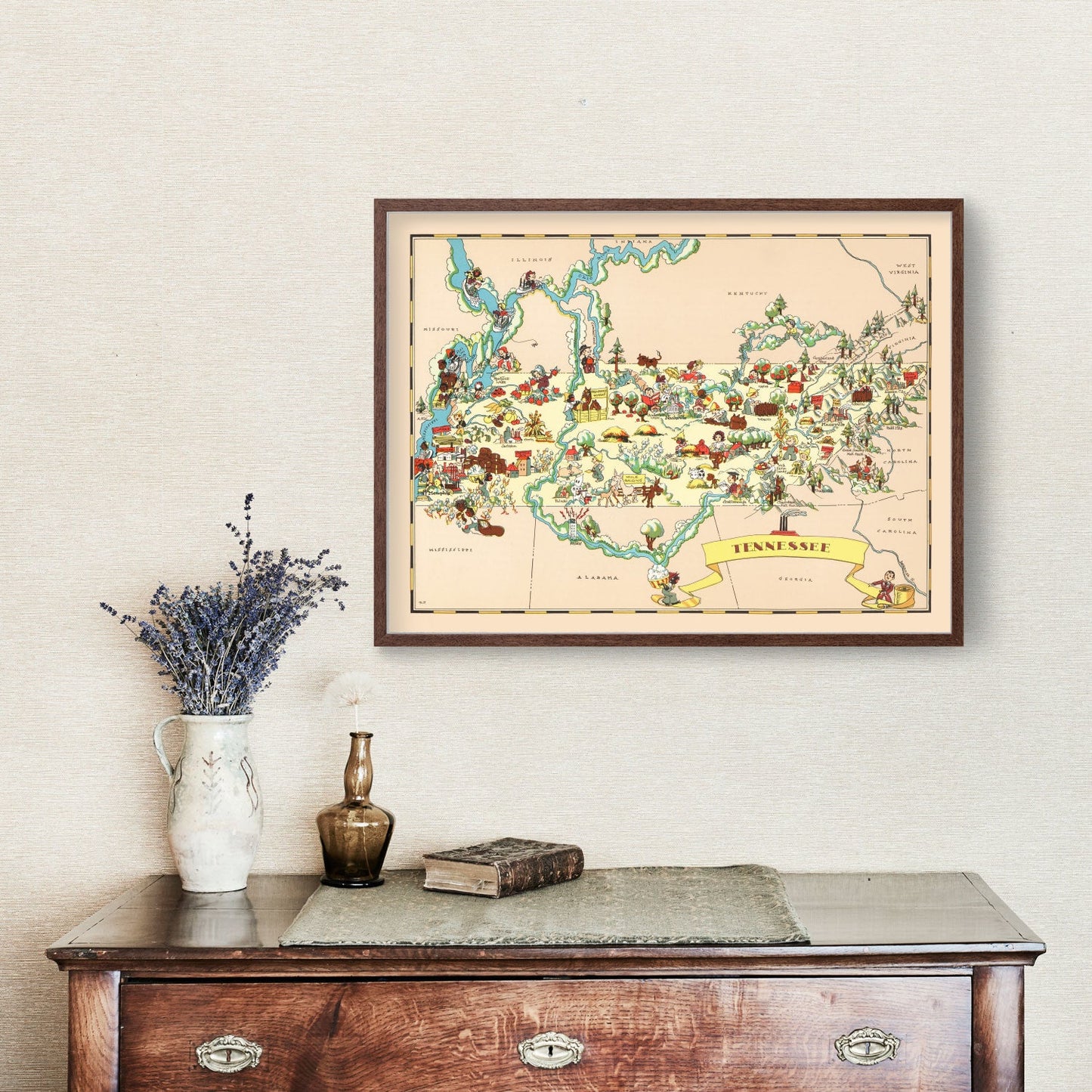 Vintage Map of Tennessee, 1935 (Edition 2)