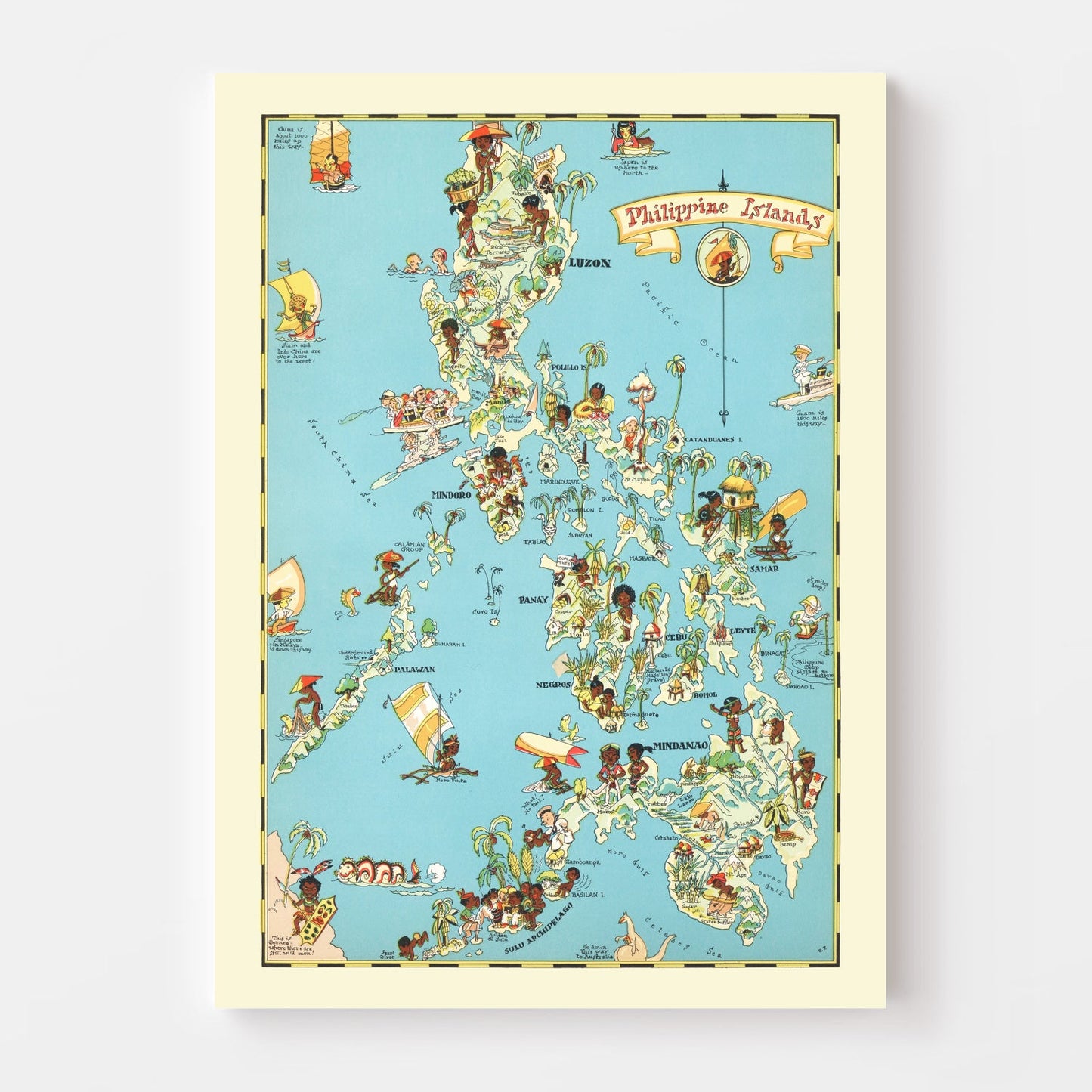 Vintage Map of the Philippines, 1935