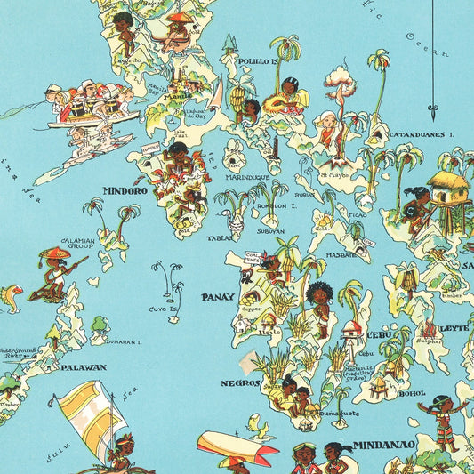 Vintage Map of the Philippines, 1935