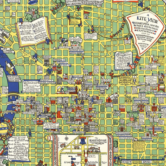 Vintage Map of Philadelphia, Pennsylvania, 1926