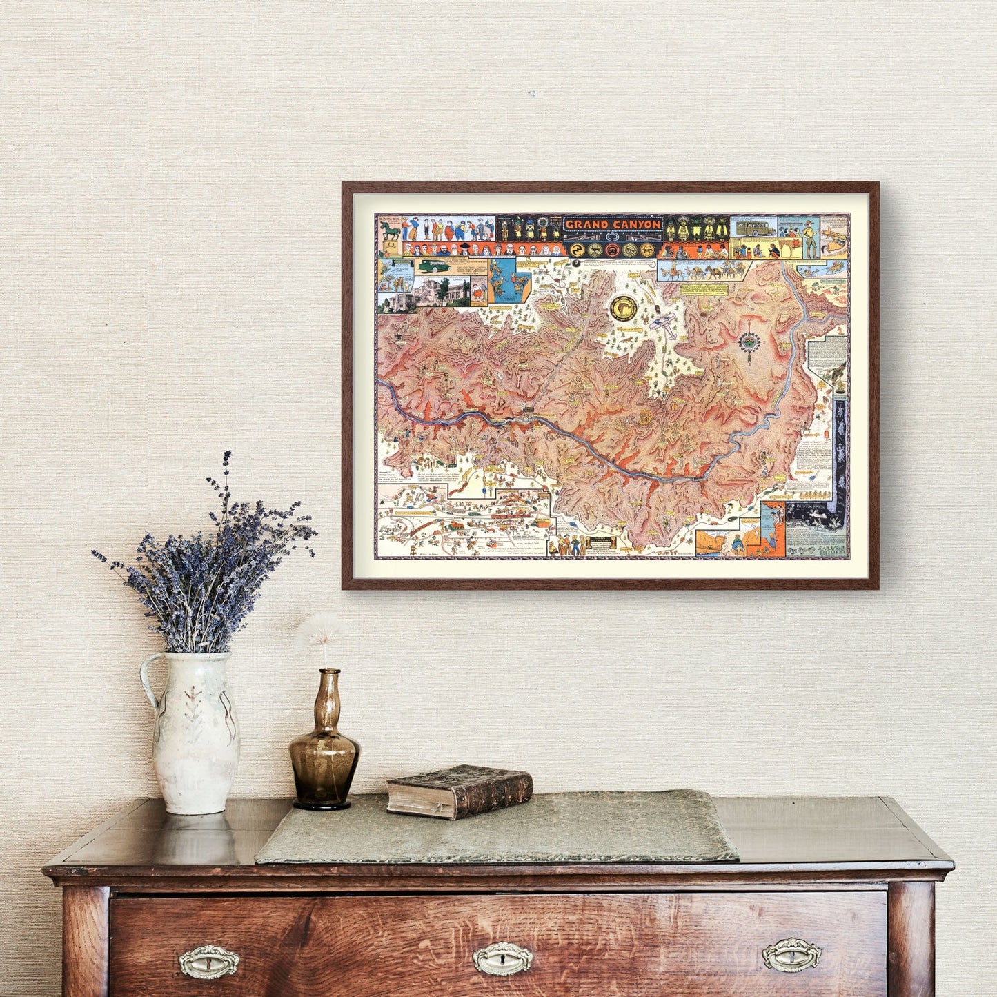 Vintage Map of Grand Canyon, 1931