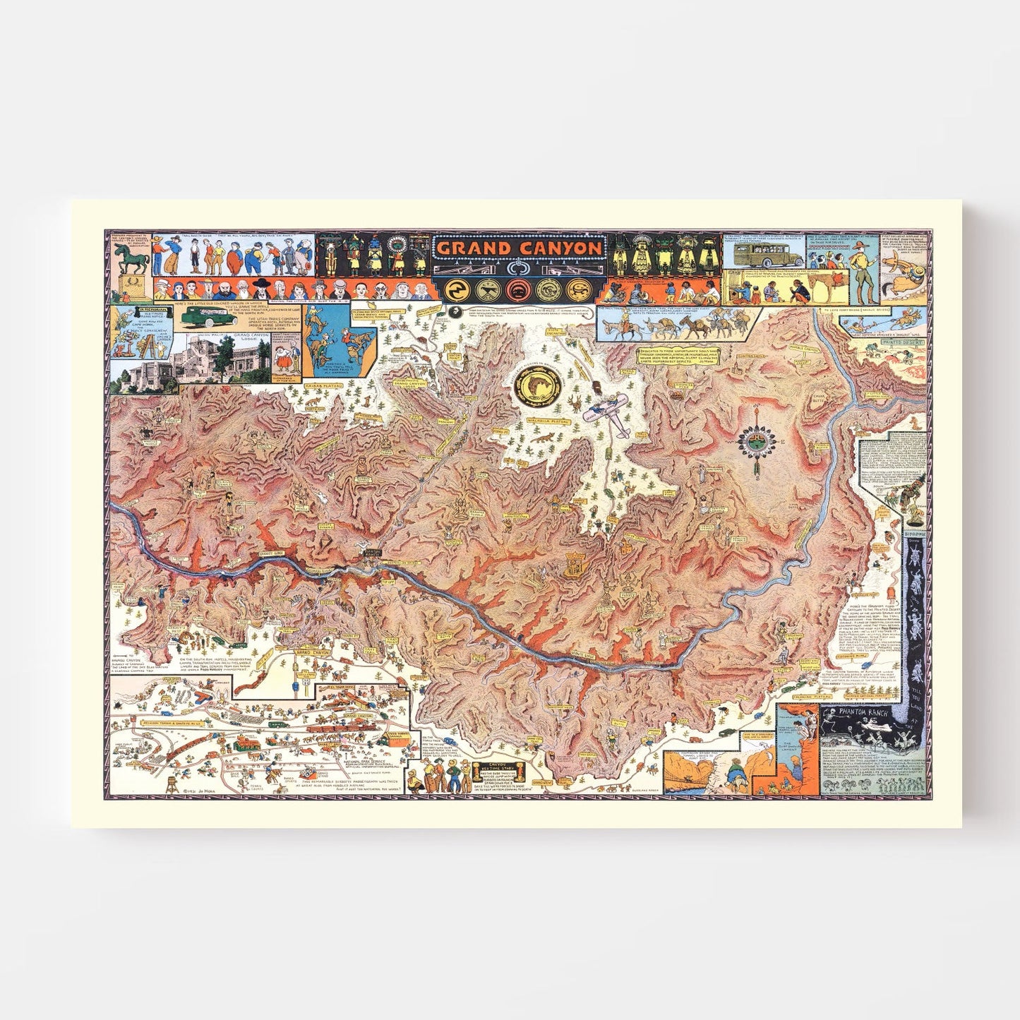 Vintage Map of Grand Canyon, 1931