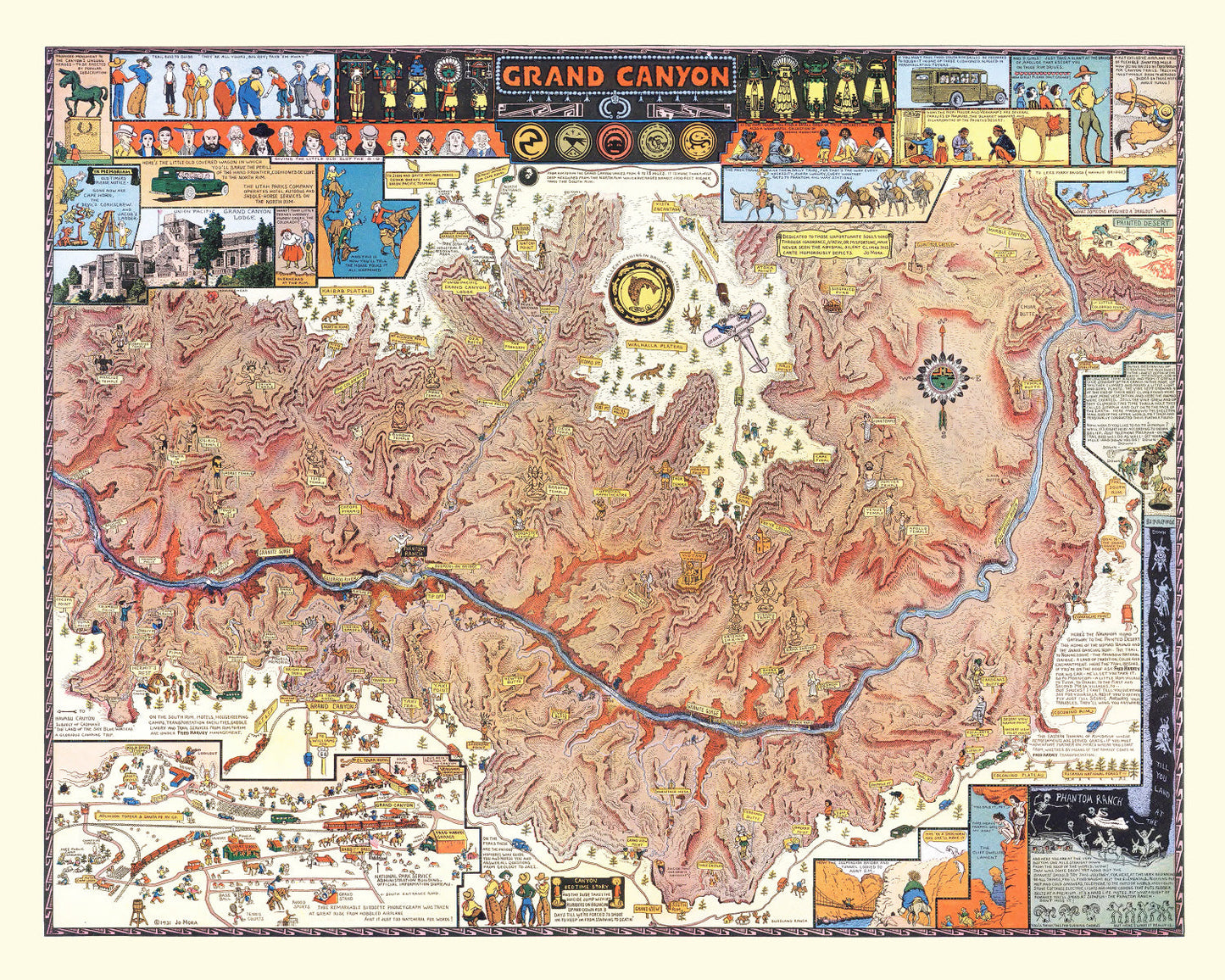 Vintage Map of Grand Canyon, 1931