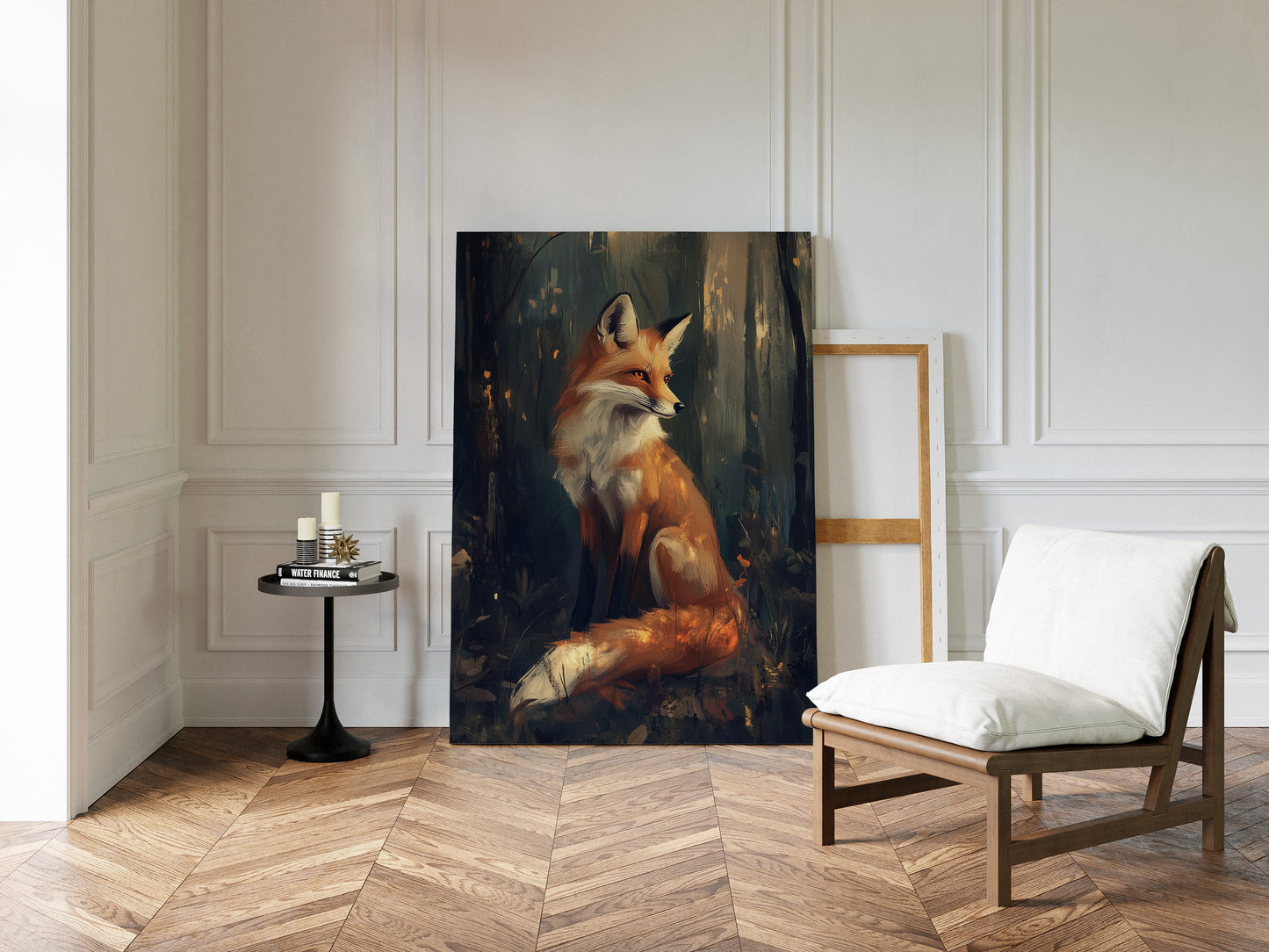 Fox in Mystical Forest Woodland Animal Wall Art Print