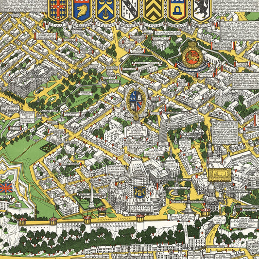 Vintage Map of Quebec, Canada, 1932
