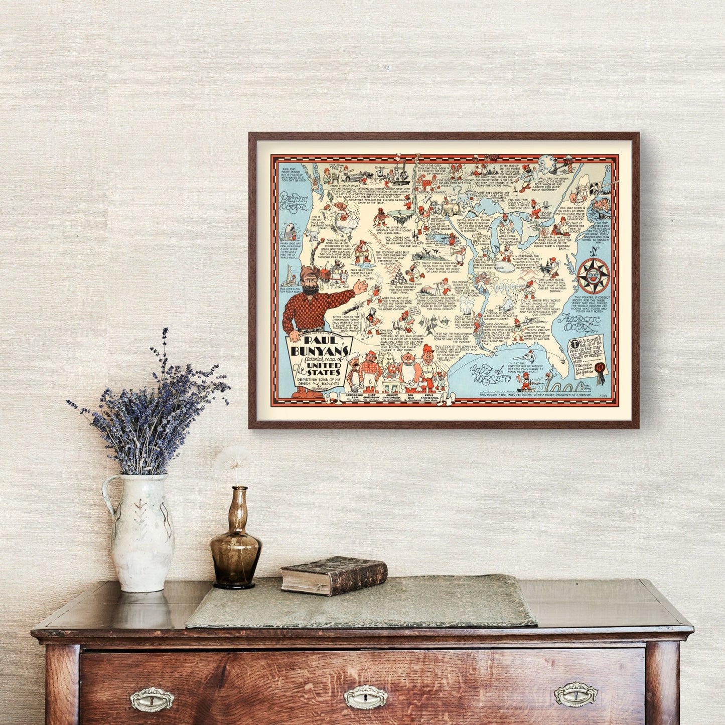 Vintage Map of the United States, 1935 (Edition Two)