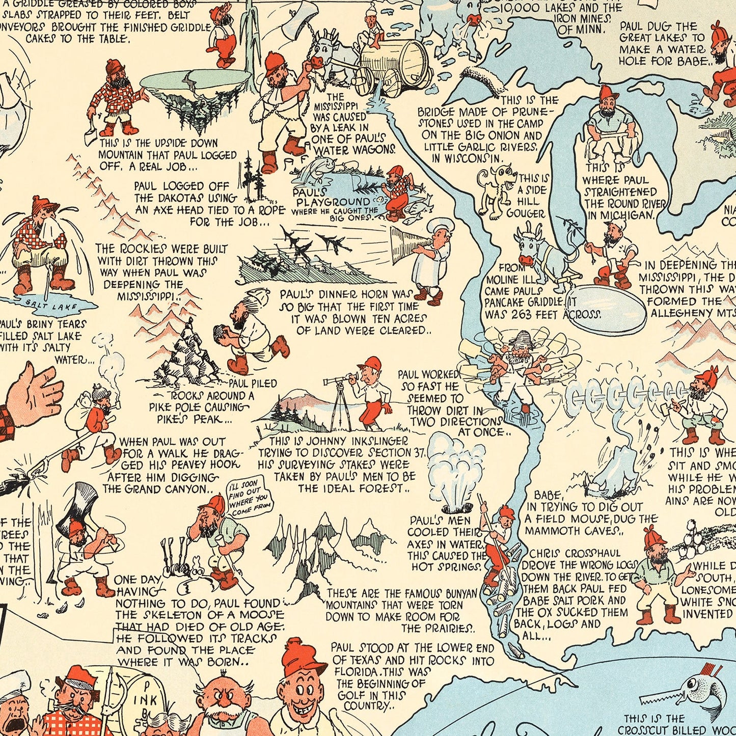 Vintage Map of the United States, 1935 (Edition Two)