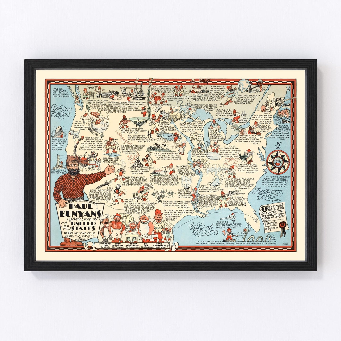 vintage map of the United States, 1935