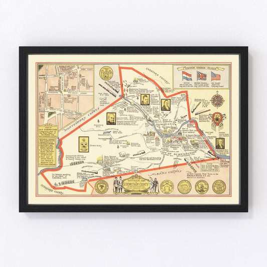 vintage map of Schenectady County, New York, 1931