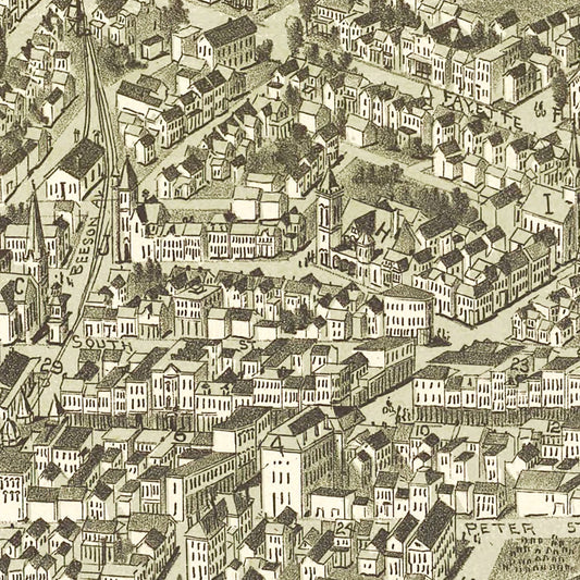 Vintage Map of Uniontown, Pennsylvania, 1897