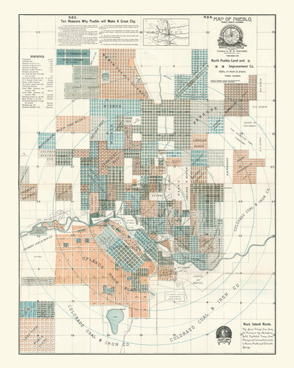 Vintage Map of Wayne Township, Indiana 1922