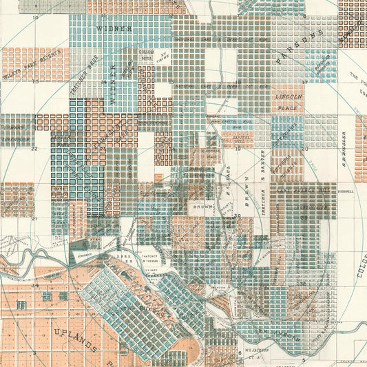 Vintage Map of Wayne Township, Indiana 1922