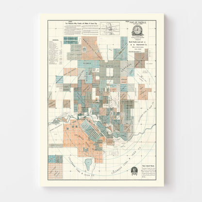 Vintage Map of Wayne Township, Indiana 1922