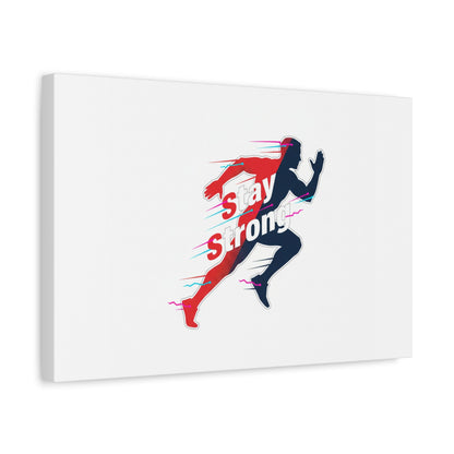Stay Strong Runner Gym Canvas Wall Art
