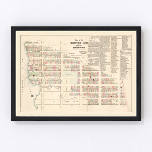 Vintage map of Hell's Kitchen, Manhattan, New York, 1872