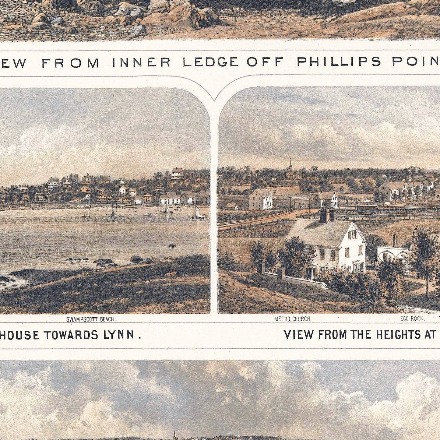 Vintage Map of Swampscott, Massachusetts, 1871