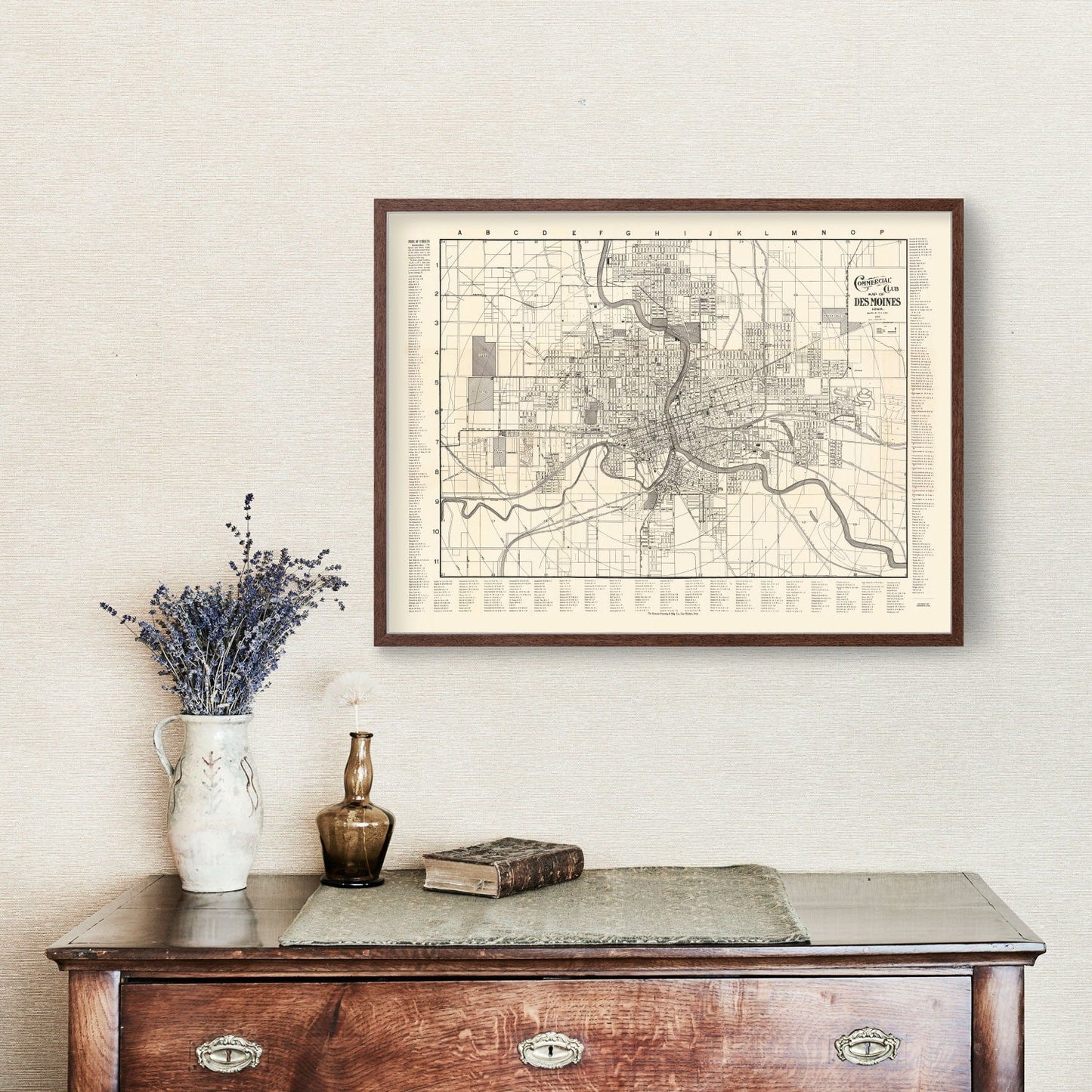 Vintage Map of Des Moines, Iowa 1906
