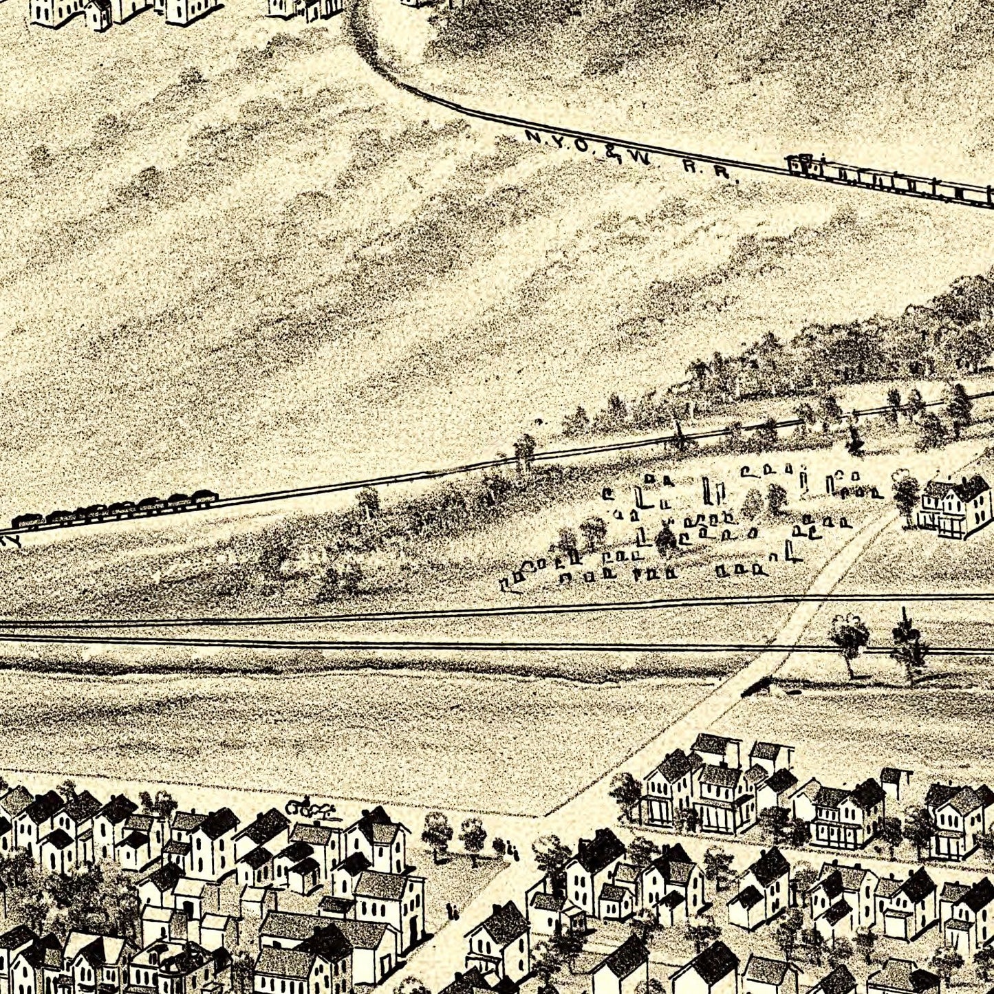 Vintage Map of Peckville, Pennsylvania, 1892